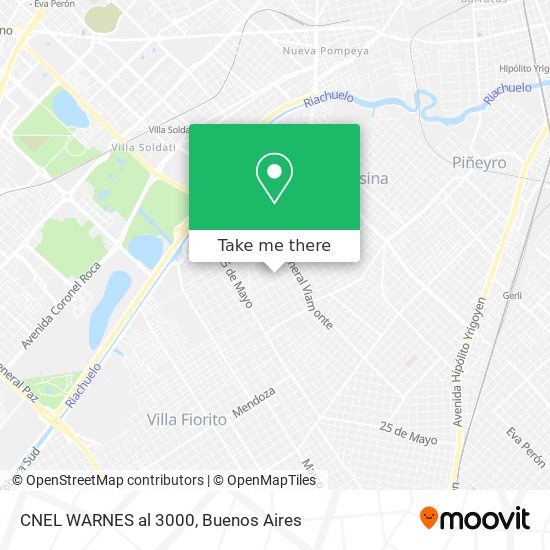 CNEL WARNES al 3000 map