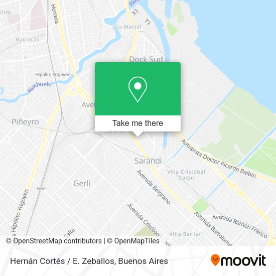 Mapa de Hernán Cortés / E. Zeballos
