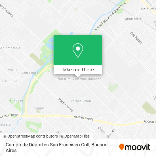 Mapa de Campo de Deportes San Francisco Coll