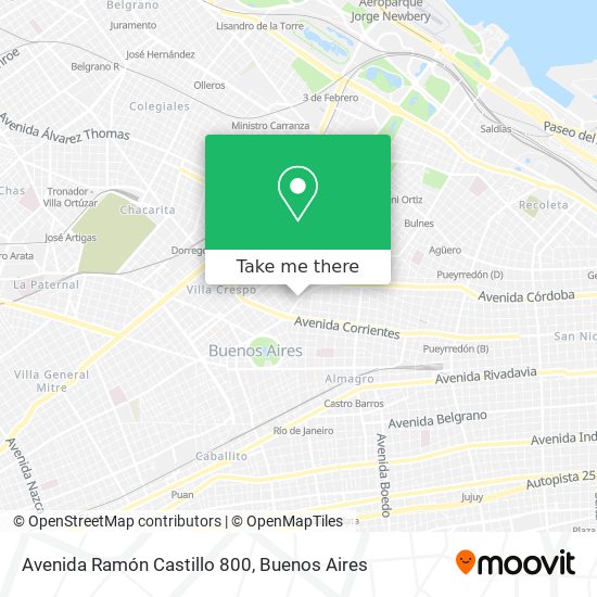 Mapa de Avenida Ramón Castillo 800