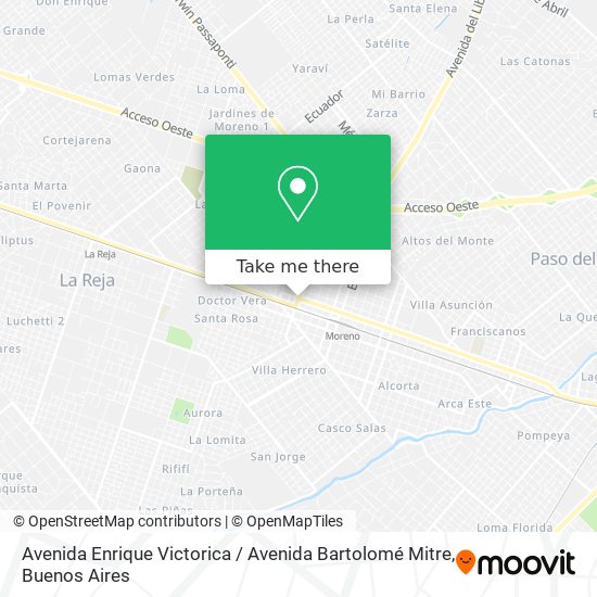 Mapa de Avenida Enrique Victorica / Avenida Bartolomé Mitre