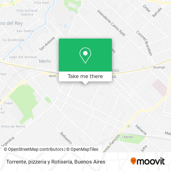 Torrente, pizzeria y Rotisería map