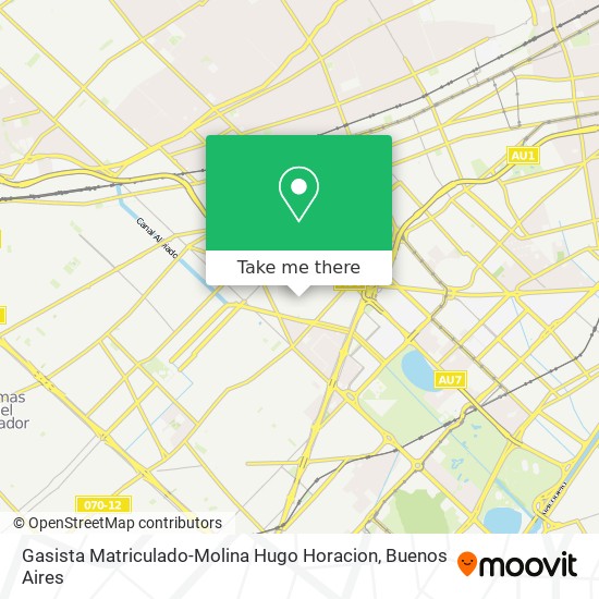 Mapa de Gasista Matriculado-Molina Hugo Horacion
