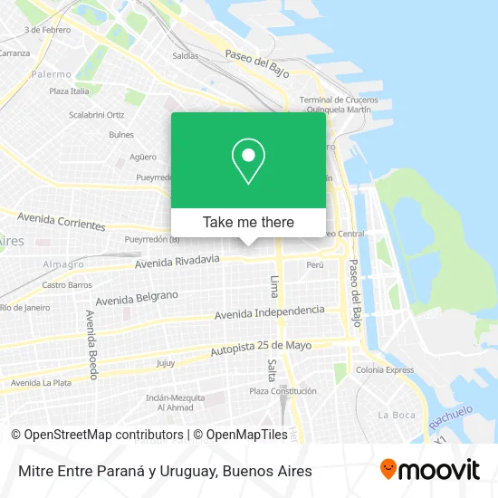 Mapa de Mitre Entre Paraná y Uruguay