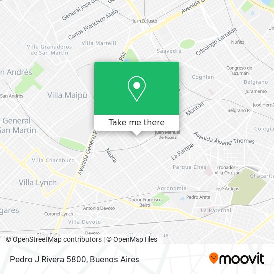 Pedro J Rivera 5800 map