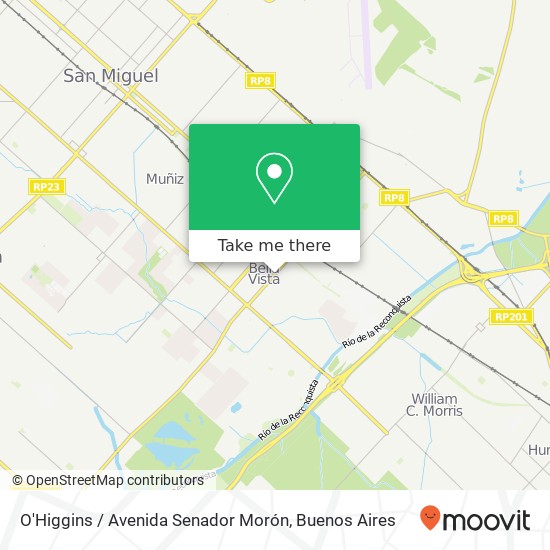 Mapa de O'Higgins / Avenida Senador Morón