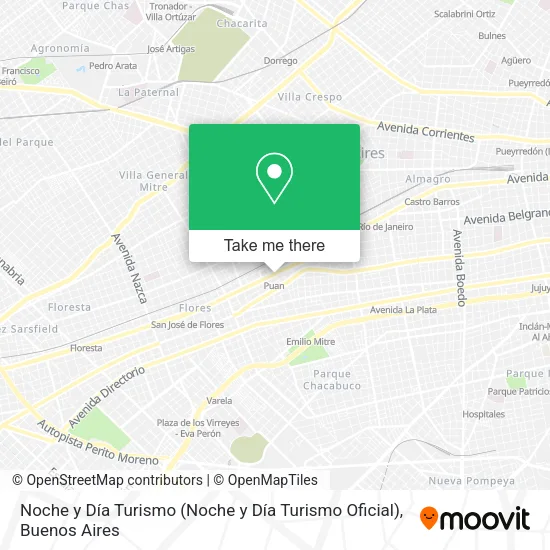 Noche y Día Turismo map