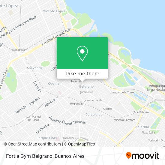 Mapa de Fortia Gym Belgrano