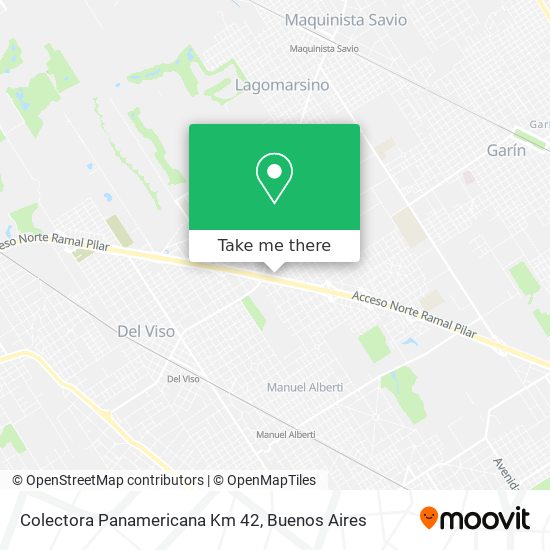 Colectora Panamericana Km 42 map