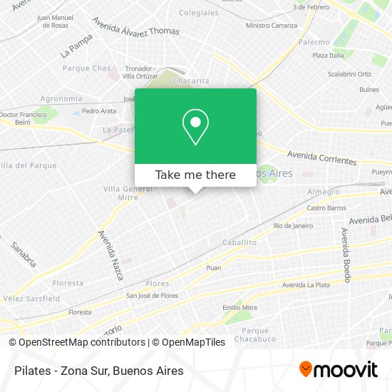 Pilates - Zona Sur map