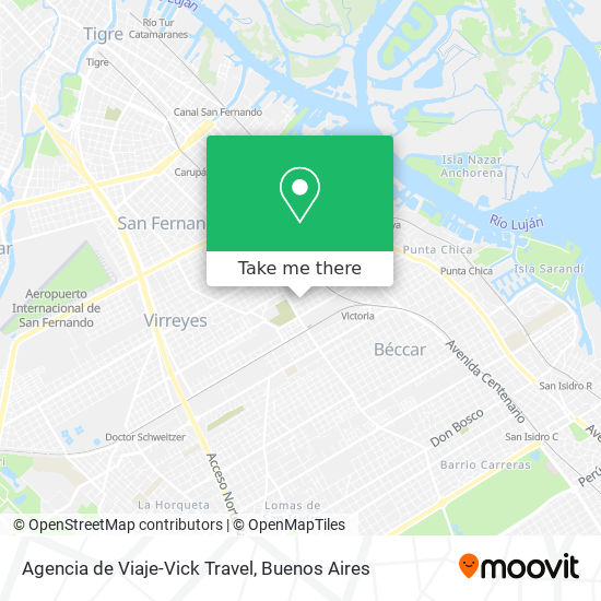 Agencia de Viaje-Vick Travel map