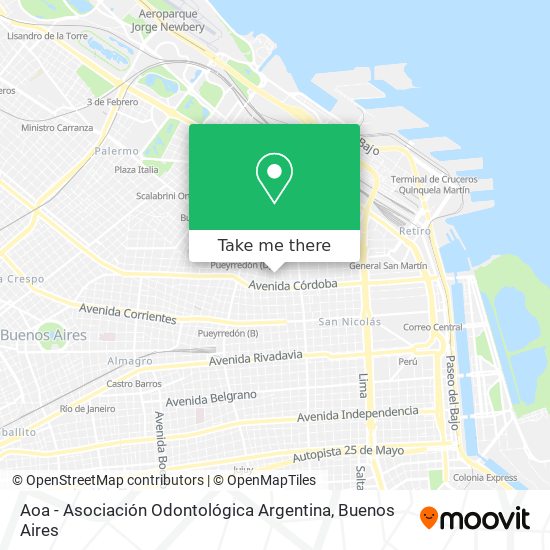 Aoa - Asociación Odontológica Argentina map