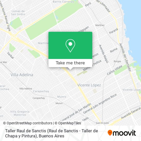 Taller Raul de Sanctis (Raul de Sanctis - Taller de Chapa y Pintura) map