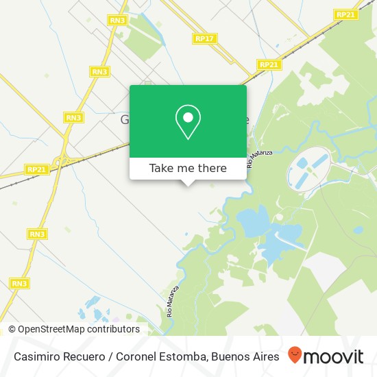 Casimiro Recuero / Coronel Estomba map