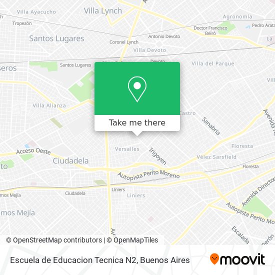 Escuela de Educacion Tecnica N2 map