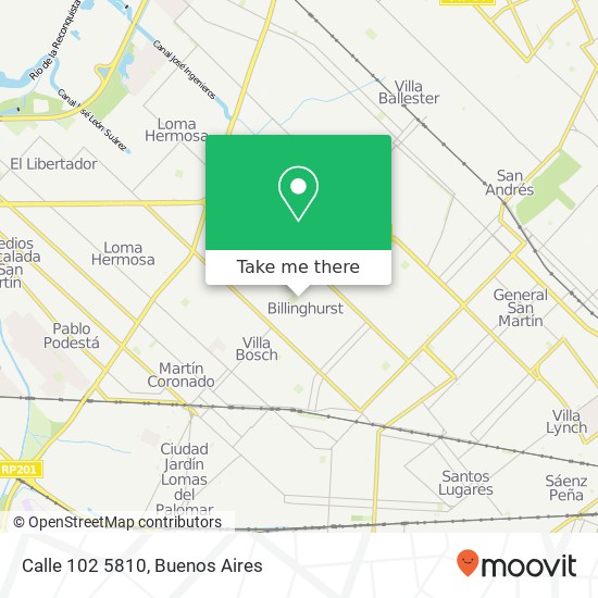 Calle 102 5810 map