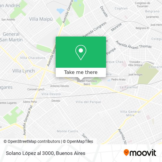 Mapa de Solano López al 3000