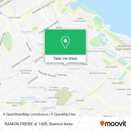 RAMON FREIRE al 1400 map