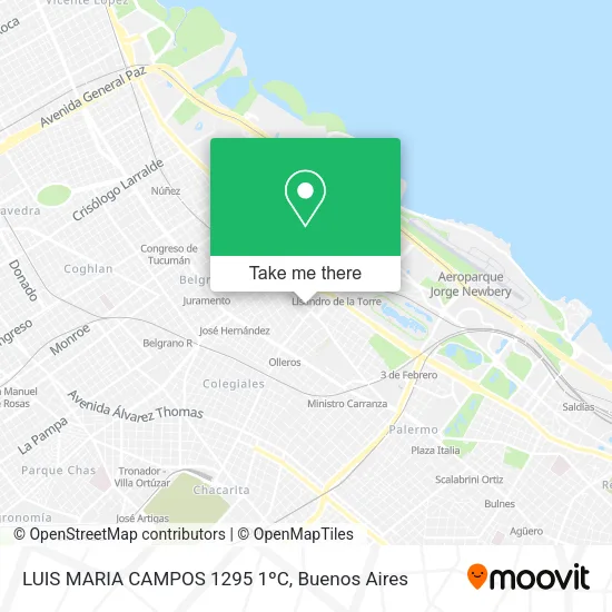 Mapa de LUIS MARIA CAMPOS 1295 1ºC