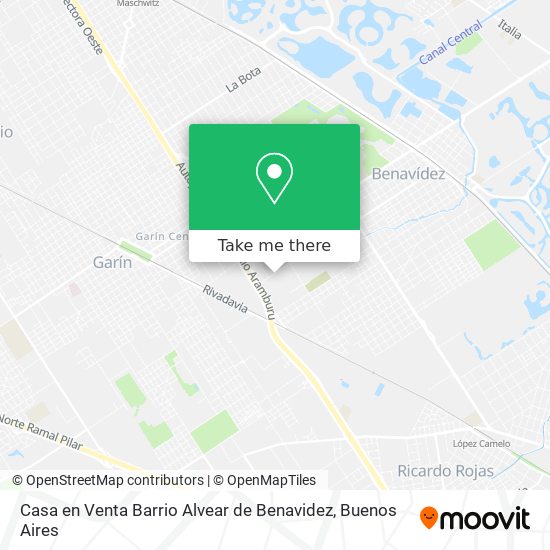 Casa en Venta Barrio Alvear de Benavidez map