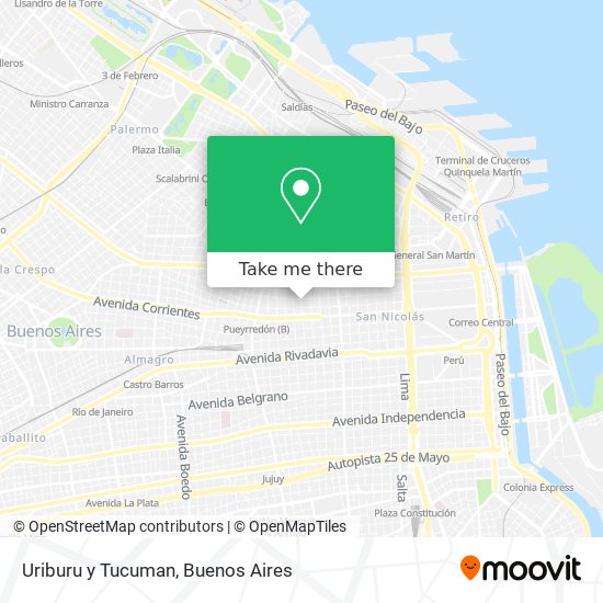 Uriburu y Tucuman map