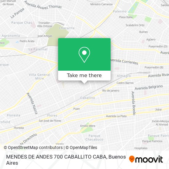 MENDES DE ANDES 700 CABALLITO CABA map