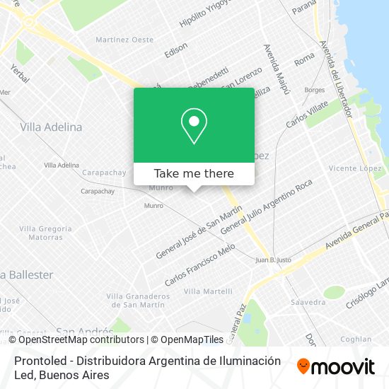 Prontoled - Distribuidora Argentina de Iluminación Led map