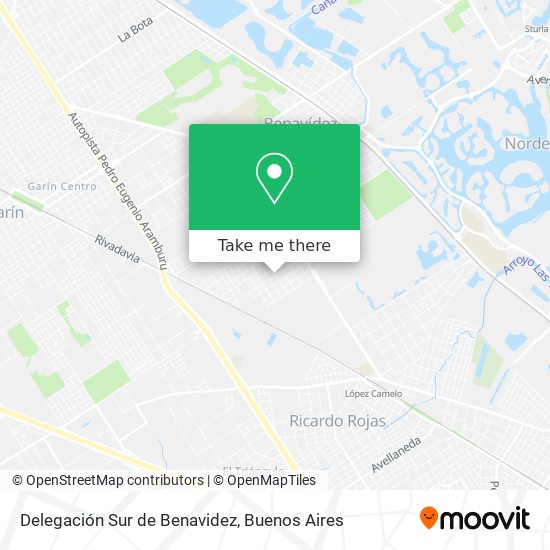 Delegación Sur de Benavidez map