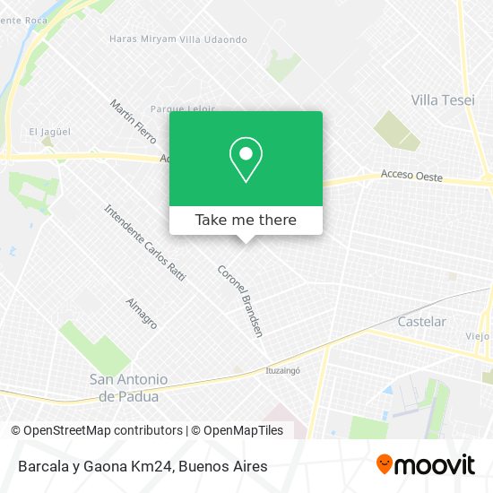Mapa de Barcala y Gaona Km24