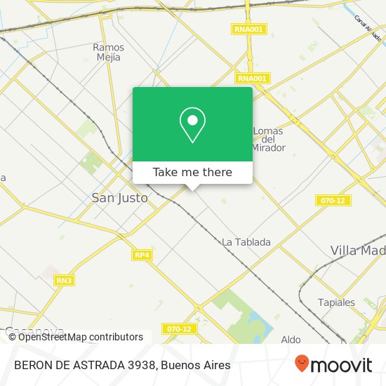 BERON DE ASTRADA 3938 map