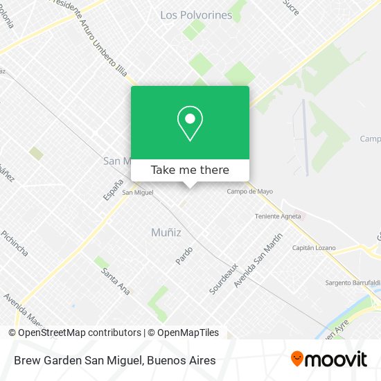 Brew Garden San Miguel map