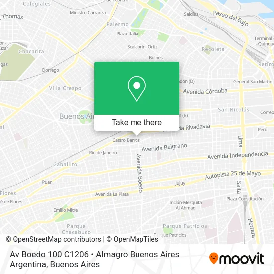 Av  Boedo 100  C1206 • Almagro  Buenos Aires  Argentina map