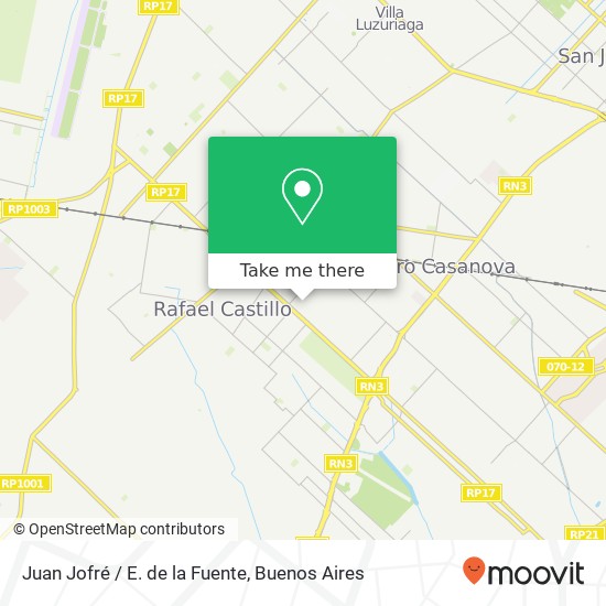 Juan Jofré / E. de la Fuente map