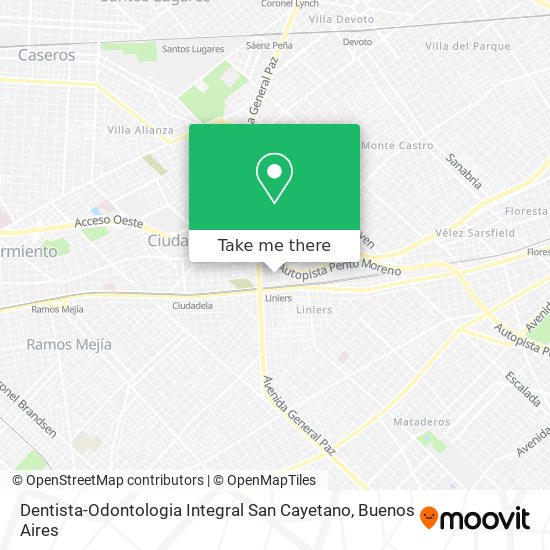 Dentista-Odontologia Integral San Cayetano map