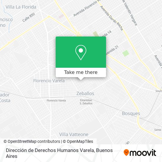 Mapa de Dirección de Derechos Humanos Varela