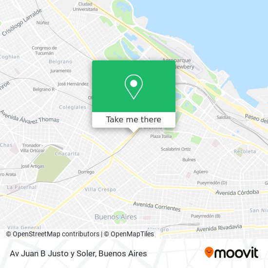 Av Juan B Justo y Soler map