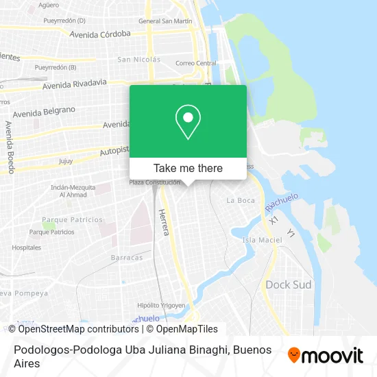 Podologos-Podologa Uba Juliana Binaghi map