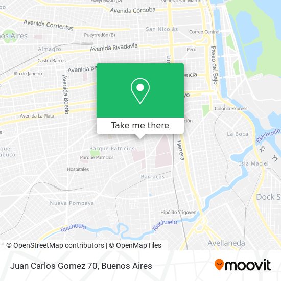 Juan Carlos Gomez 70 map