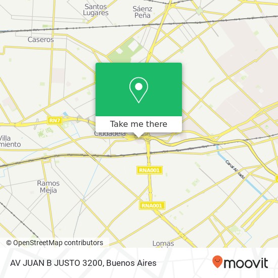 AV  JUAN B  JUSTO 3200 map