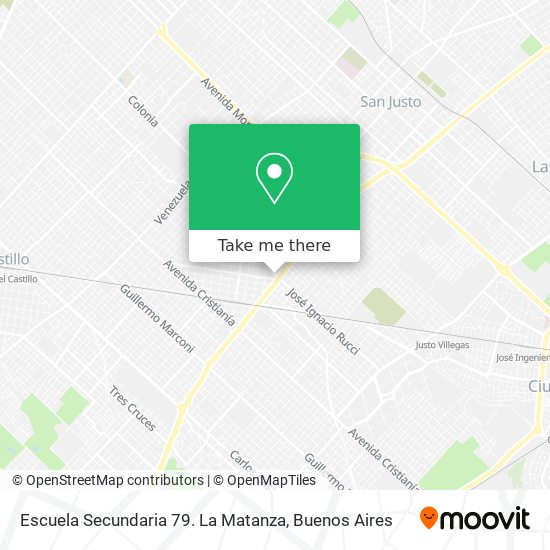 Mapa de Escuela Secundaria 79. La Matanza