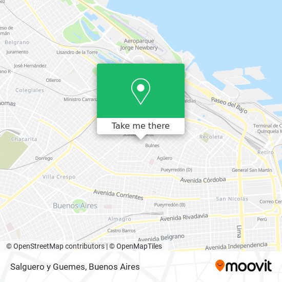 Mapa de Salguero y Guemes