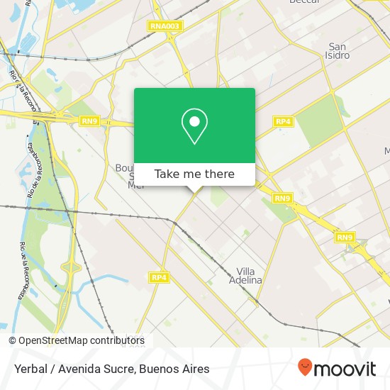 Yerbal / Avenida Sucre map