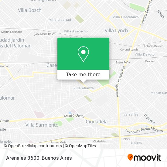 Arenales  3600 map