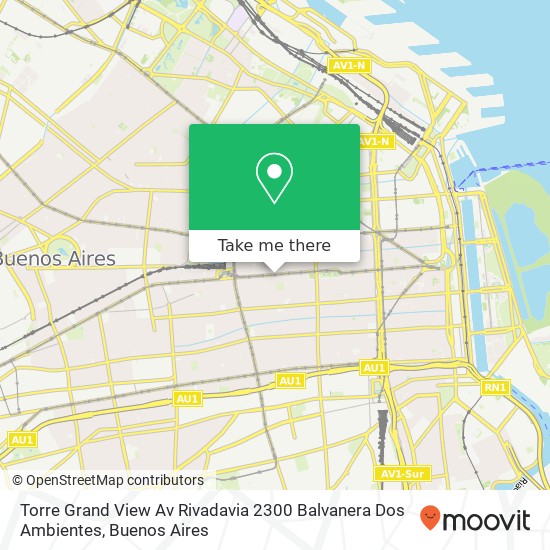 Mapa de Torre Grand View   Av  Rivadavia 2300   Balvanera   Dos Ambientes