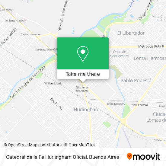 Catedral de la Fe Hurlingham Oficial map