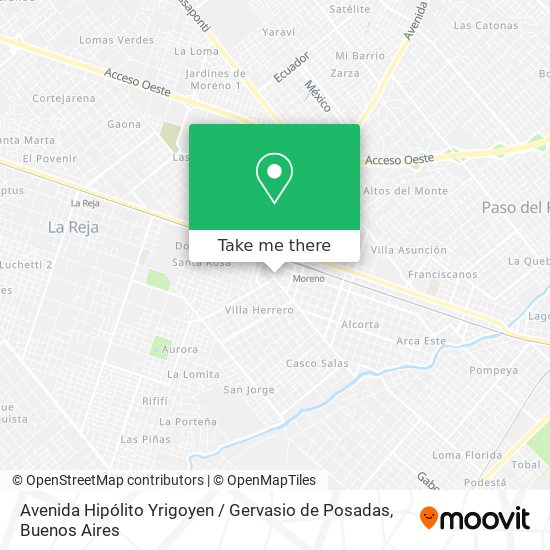 Avenida Hipólito Yrigoyen / Gervasio de Posadas map