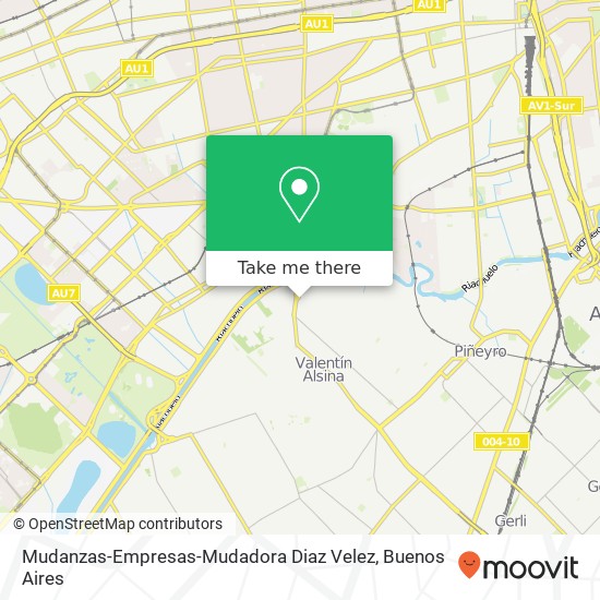 Mudanzas-Empresas-Mudadora Diaz Velez map