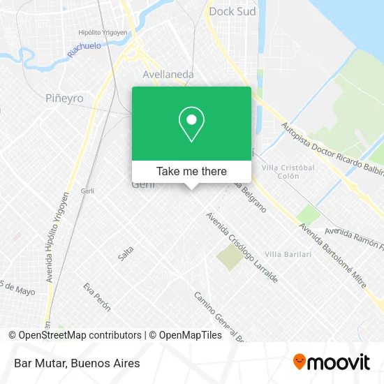 Mapa de Bar Mutar