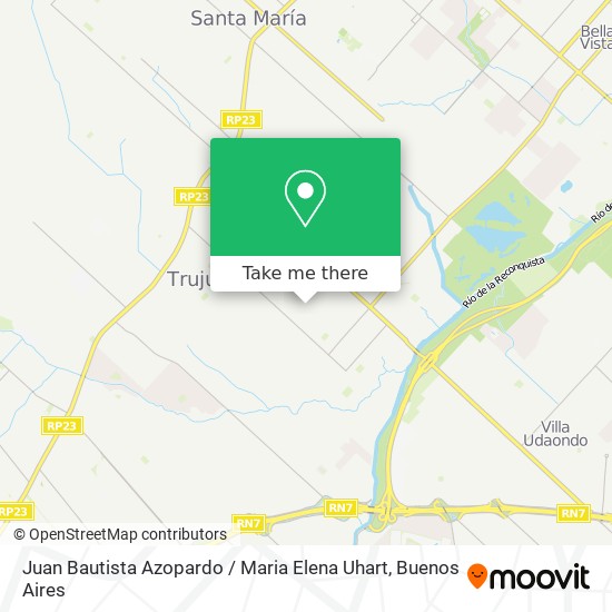 Juan Bautista Azopardo / Maria Elena Uhart map