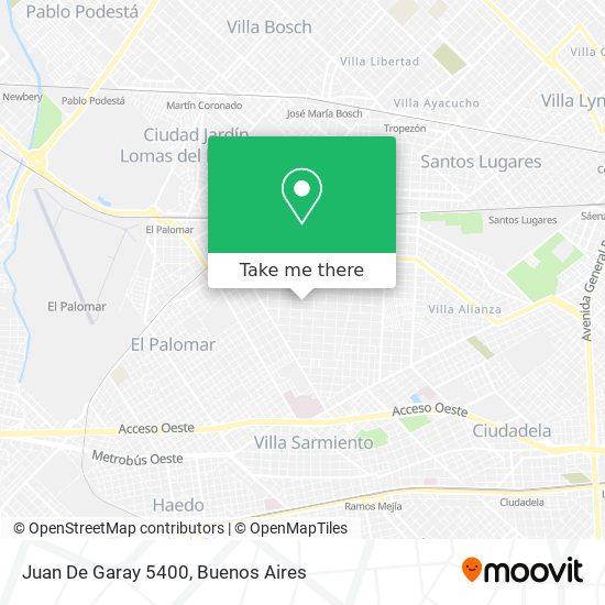 Juan De Garay  5400 map